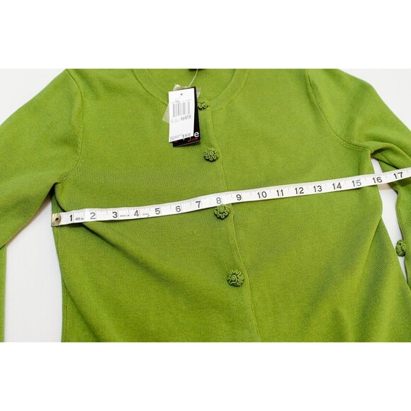 Evie Petite Green button up short cardigan NEW P/S - Picture 6 of 7